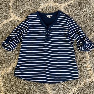Counterparts, Large navy striped 3/4 sleeve